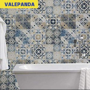 azulejo azul, papel de Contacto Vintage