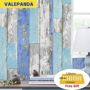 Azul claro y blanco grano de madera