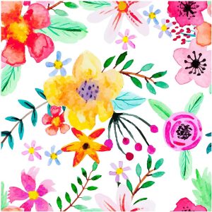 pintura al gouache de flores