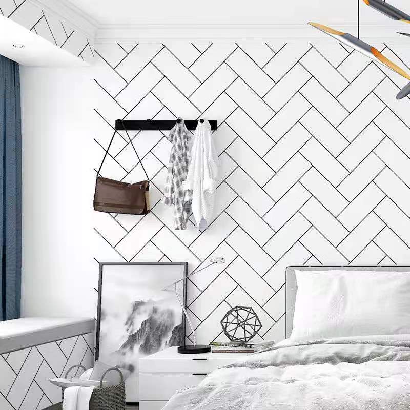 geométricos blancos líneas de vinilo - Imagen 2