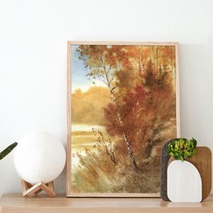 El bosque rojo del otoño