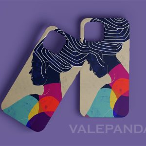 Vivid lines and colors cover for woman