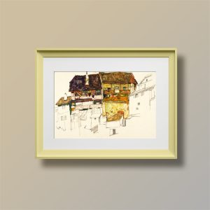 antigua casa en Cesky Krumau Egon Schiele