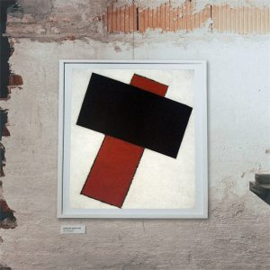 Nr 51 Negro cruzado con rojo 1915 Kazimir Malevich