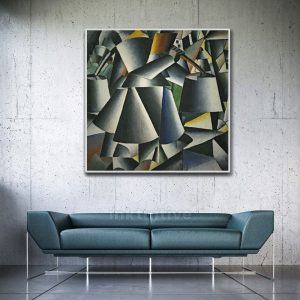 mujer con cubos arreglo dinámico, Kazimir Malevich