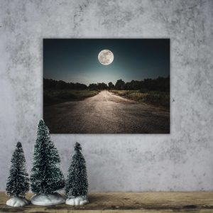 Fotografía Paisaje nocturno y luna brillante
