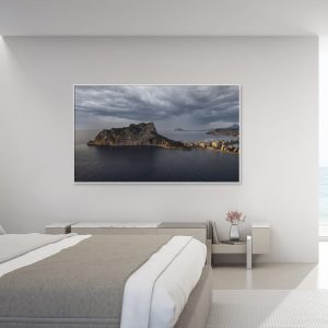 fotografía Toma aérea, punto de vista del dron, paisaje del Parque Natural del Penyal d Ifac y paisaje urbano de Calpe