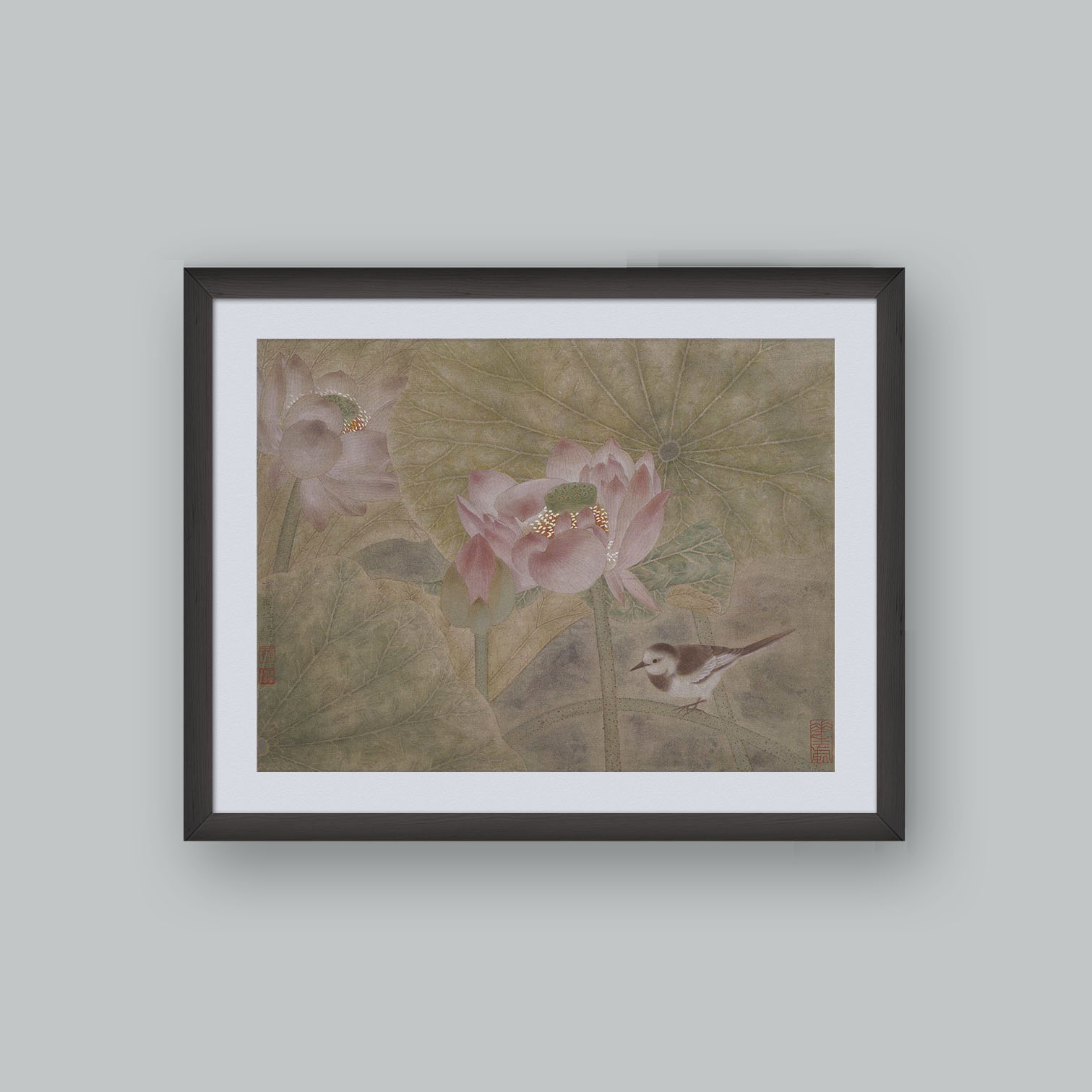 Pintura China a Pincel Fino en grupo- Flores y Pájaros -artículo no.5