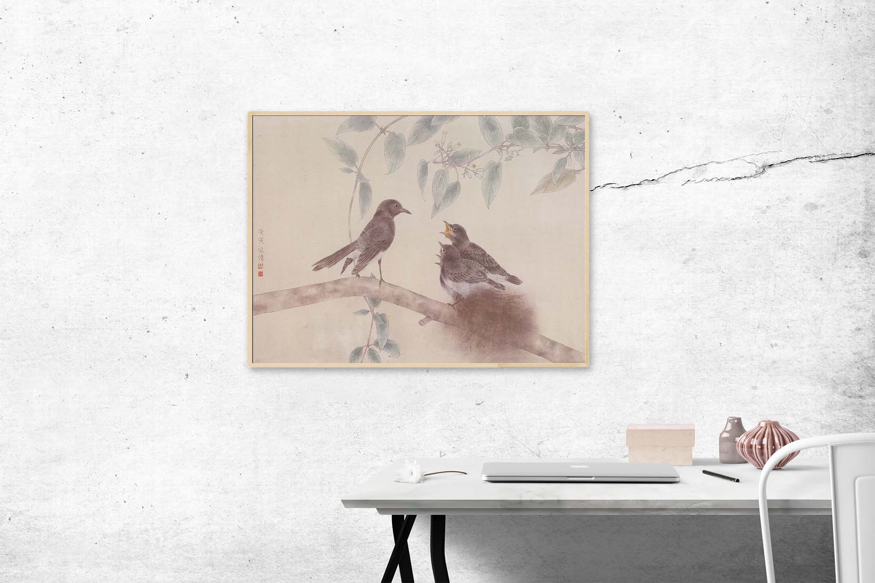 Pintura China a Pincel Fino en grupo- Flores y Pájaros -artículo no.6 - Imagen 2
