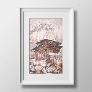 Pintura de paisaje chino moderno