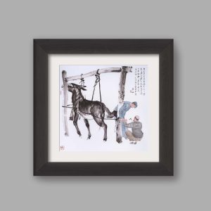 vida del pueblo uigur. clavando pezuñas de burro