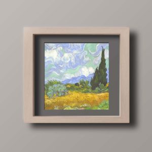 Cipreses en un campo de trigo de Vincent van Gogh
