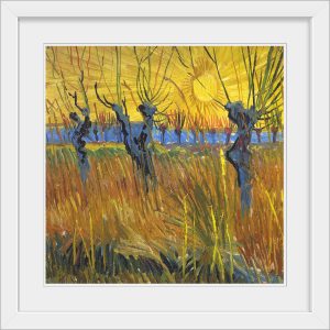 Sauces recortados al atardecer 1888 Vincent van Gogh