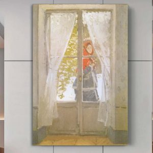 mujer con capa roja