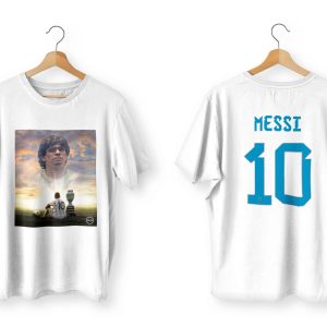 Messi Argentina worldcup champion – manga corta cuello redondo algodón puro fino