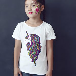 Camiseta infantil – Pequeños Encantos – Long hair unicorn