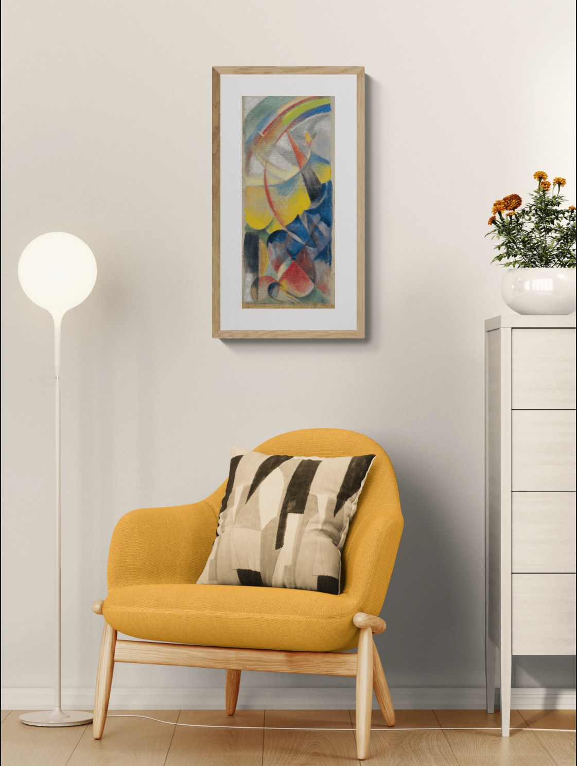 Landschaft mit Regenbogen (Fabeltier) 1913 room mockup 3