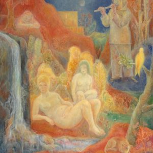 Composition Red and Blue Albert Bloch