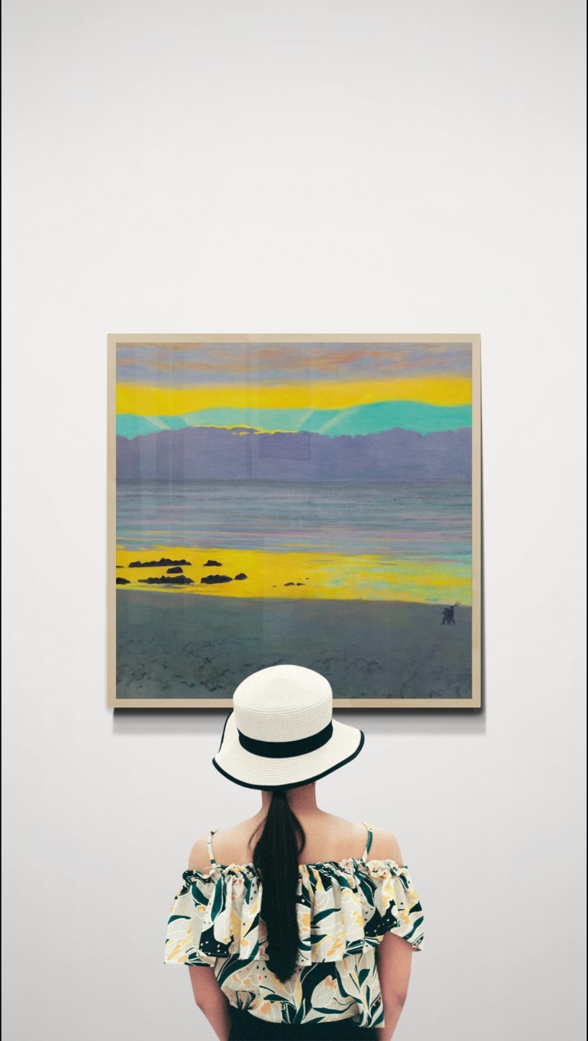 Sunset Grey Blue High Sea room mockup 2